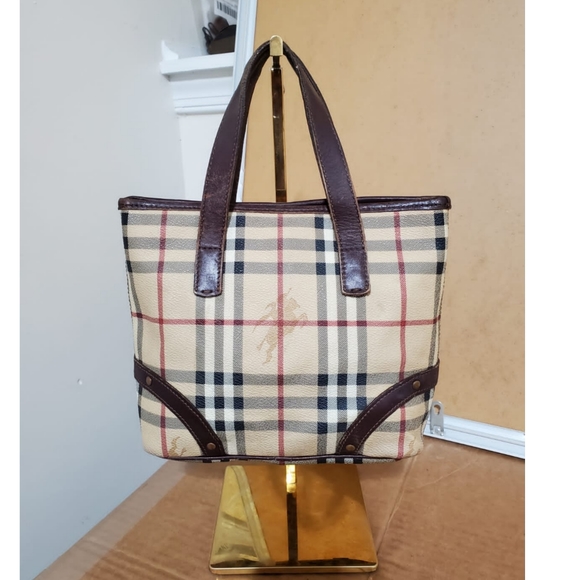 BURBERRY Haymarket Mini Tote Bag - Picture 4 of 10